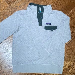NWOT Grey Quilted Patagonia Sweatshirt